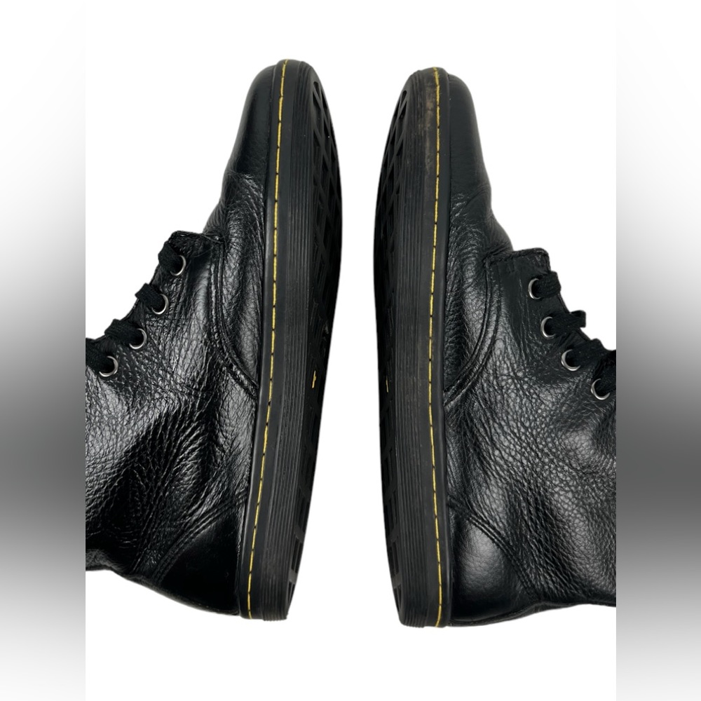Dr. Doc Martens Boots Womens 8 Stratford Black Leather Shoes Floral Lined - Picture 11 of 12